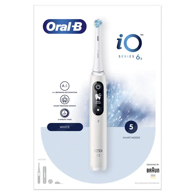 iO6 Elektromos Fogkefe White S