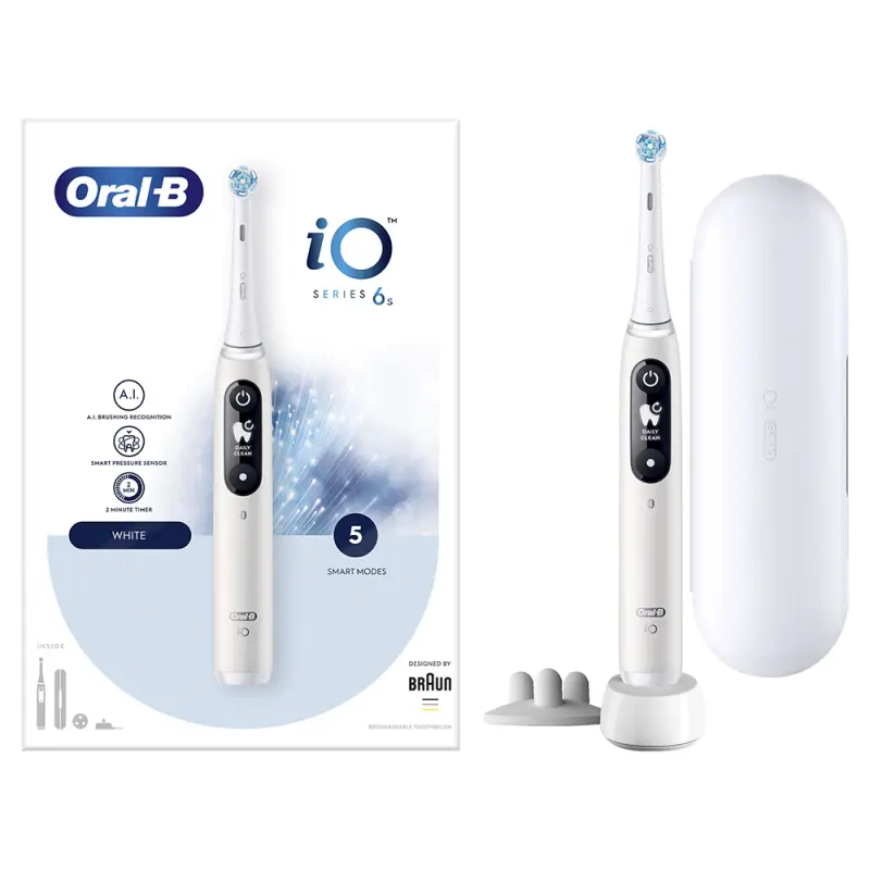 iO6 Elektromos Fogkefe White S
