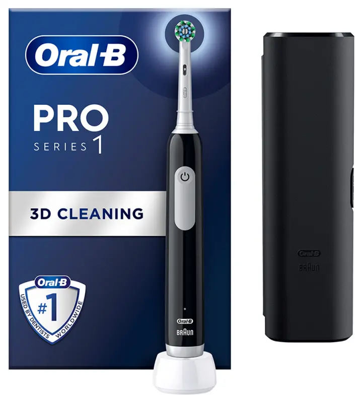 PRO1 Elektromos Fogkefe Black X-Clean + Utazó tok
