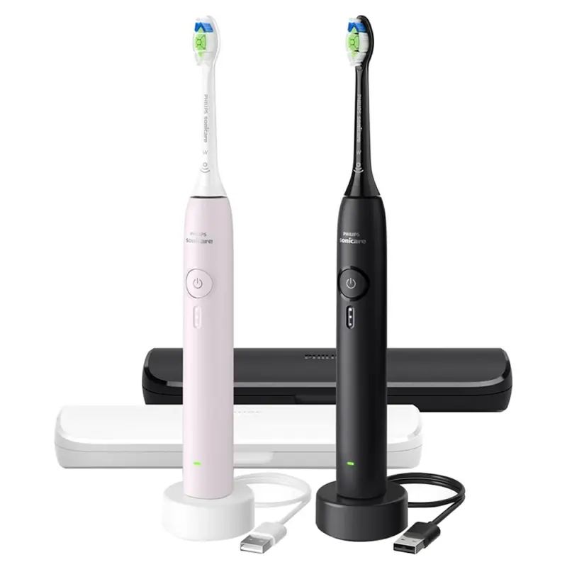 PHILIPS Sonicare 3000 elektromos fogkefe HX4072/42 fekete és világos rózsaszín DUOPACK PHILIPS Sonicare 3000 elektromos fogkefe HX4072/42 fekete és világos rózsaszín DUOPACK