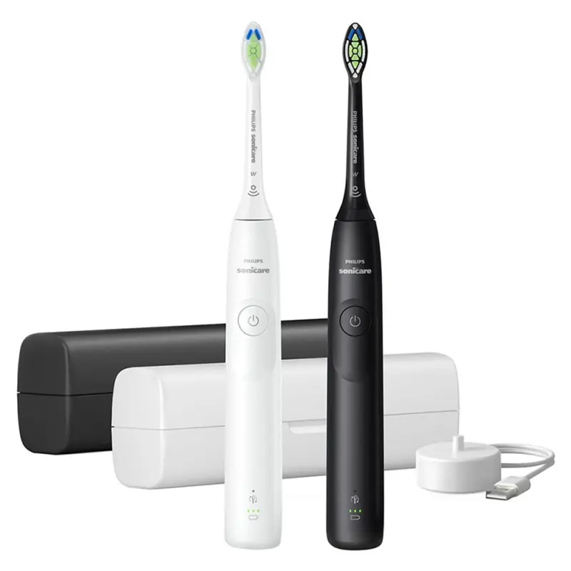 PHILIPS Sonicare HX7109/01 elektromos fogkefe törtfehér és fekete DUOPACK PHILIPS Sonicare HX7109/01 elektromos fogkefe törtfehér és fekete DUOPACK