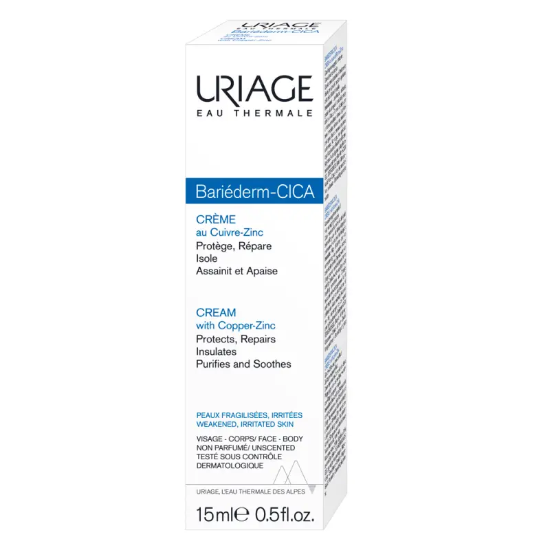 BARIÉDERM CICA CU-ZN+ Sebkezelő és gyulladáscsökkentő krém 15 ml