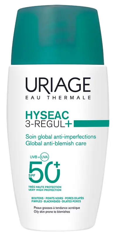 Uriage HYSÉAC 3-REGUL+ Akné és mitesszerek ellen SPF50+ (50 ml) Uriage HYSÉAC 3-REGUL+ Akné és mitesszerek ellen SPF50+ (50 ml)