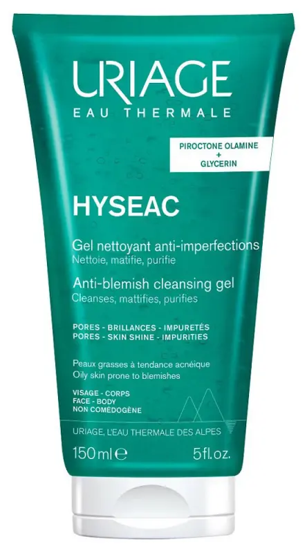 Uriage HYSÉAC habzó tisztító gél zsíros bőrre 150 ml Uriage HYSÉAC habzó tisztító gél zsíros bőrre 150 ml