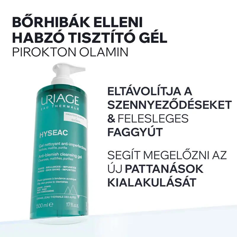 HYSÉAC habzó tisztító gél zsíros bőrre 500 ml