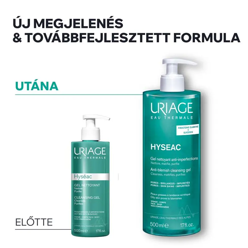 HYSÉAC habzó tisztító gél zsíros bőrre 500 ml