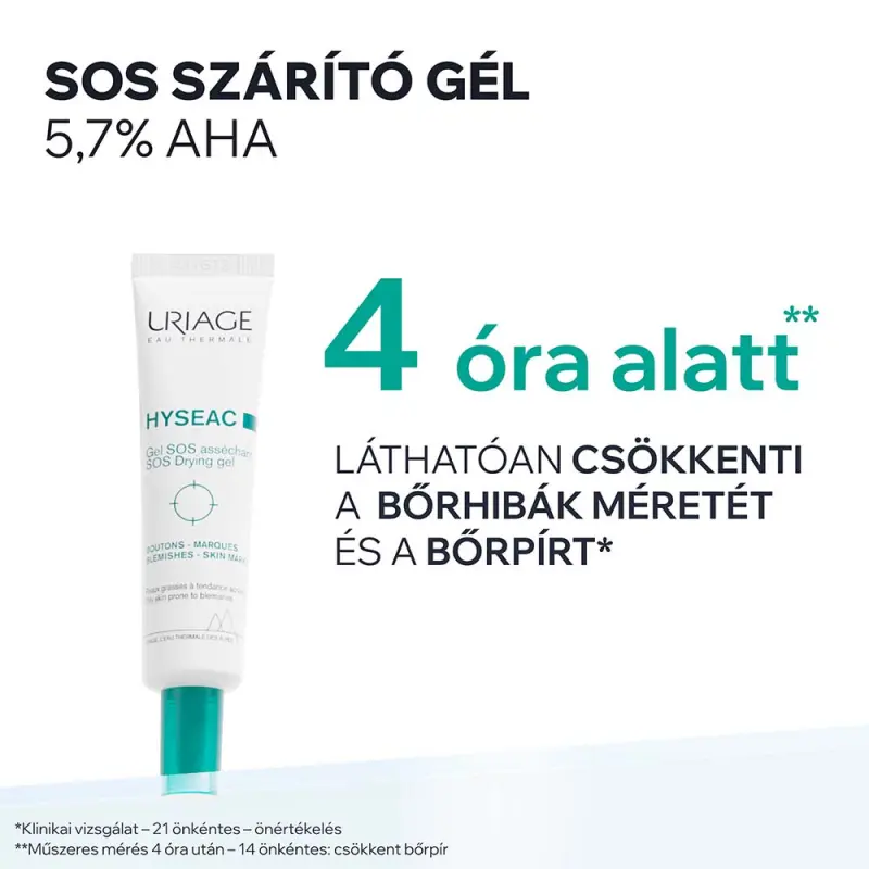 HYSÉAC Szárító gél pattanások SOS kezelésére 15 ml