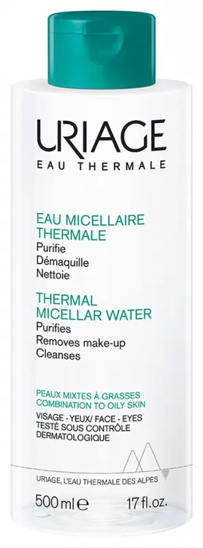 Uriage TERMÁL Micellás arctisztító zsíros/kombinált bőrre 500 ml Uriage TERMÁL Micellás arctisztító zsíros/kombinált bőrre 500 ml