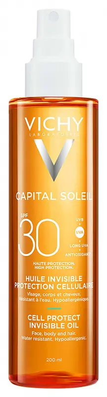 VICHY Capital Soleil Cell Protect láthatatlan olaj (SPF30+) 200 ml VICHY Capital Soleil Cell Protect láthatatlan olaj (SPF30+) 200 ml