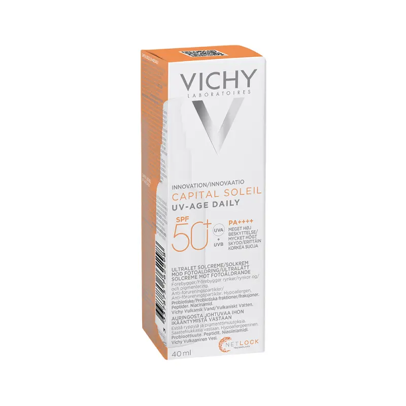Capital Soleil UV-Age Daily fényvédő fluid photo-aging ellen SPF 50+ (40 ml) - Lejárat: 2026.12.