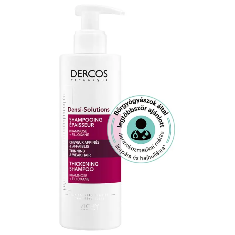 Dercos Densi-Solutions Dúsító hatású sampon elvékonyodott és erőtlen hajra 250 ml