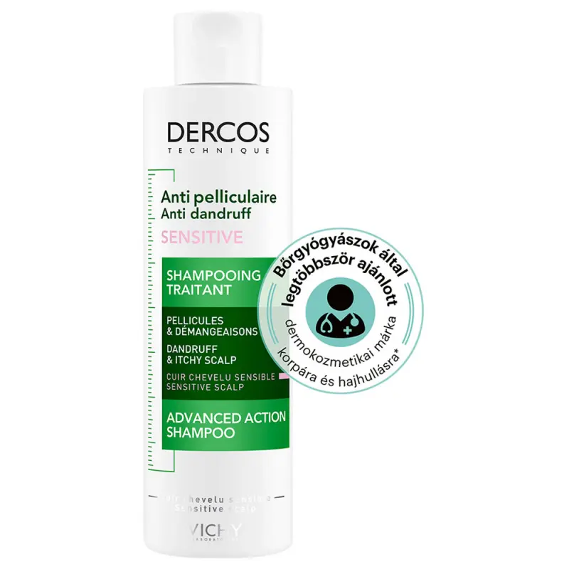 Dercos Korpásodás elleni sampon érzékeny fejbőrre 200 ml