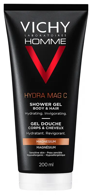 VICHY Homme Hydra Mag C hidratáló-frissítő tusfürdő testre és hajra 200 ml VICHY Homme Hydra Mag C hidratáló-frissítő tusfürdő testre és hajra 200 ml
