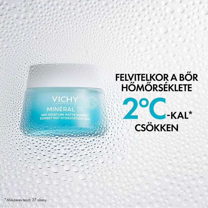 Minéral 89 Akár 48 órás hidratáló, mattító sorbet 50 ml