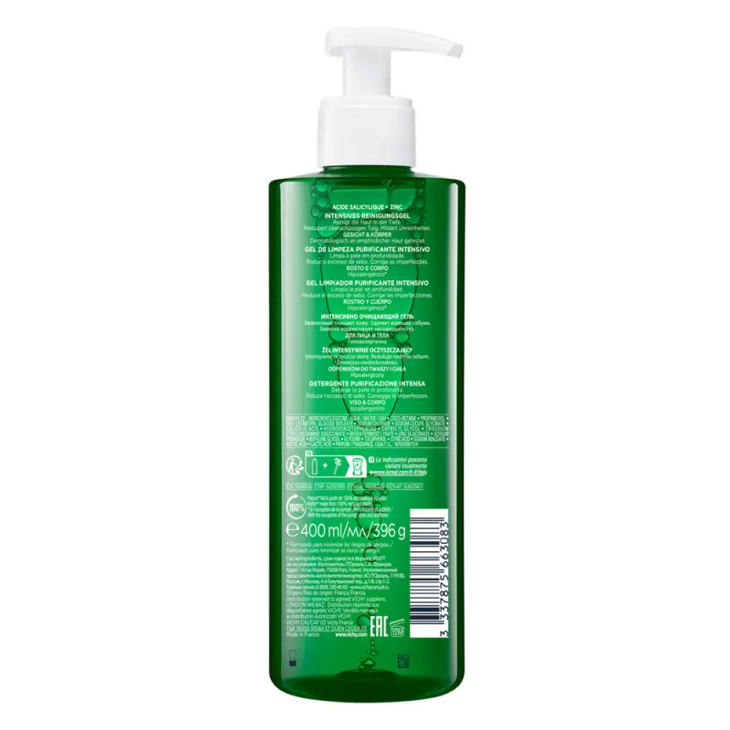 Normaderm Phytosolution intenzív tisztító gél problémás, Aknéra hajlamos bőrre 400 ml