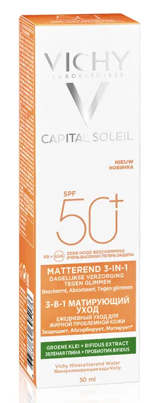 Capital Soleil Mattító 3in1 napvédő krém SPF50+ (50 ml)
