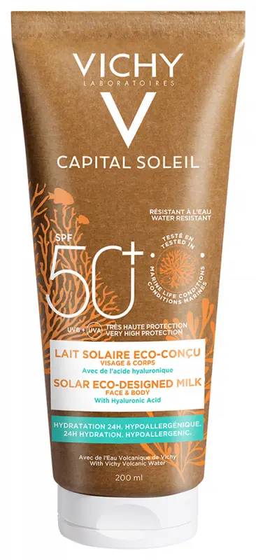 VICHY Capital Soleil naptej SPF 50+ (200 ml) környezetbarát csomagolásban - Lejárat: 2026.12. VICHY Capital Soleil naptej SPF 50+ (200 ml) környezetbarát csomagolásban - Lejárat: 2026.12.