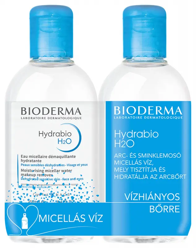 BIODERMA Hydrabio H2O micellás víz DUOPACK 2x250 ml - Micellafesztivál BIODERMA Hydrabio H2O micellás víz DUOPACK 2x250 ml - Micellafesztivál