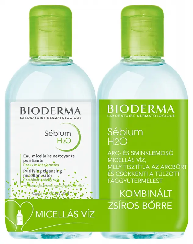 BIODERMA Sébium H2O micellás víz DUOPACK 2x250 ml - Micellafesztivál BIODERMA Sébium H2O micellás víz DUOPACK 2x250 ml - Micellafesztivál